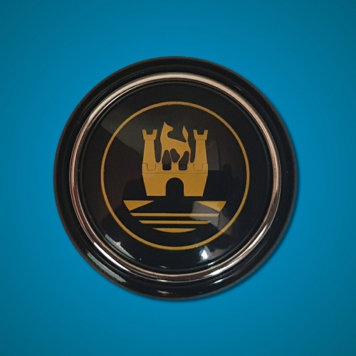 Horn Button Black With Gold Crest 1955-1967